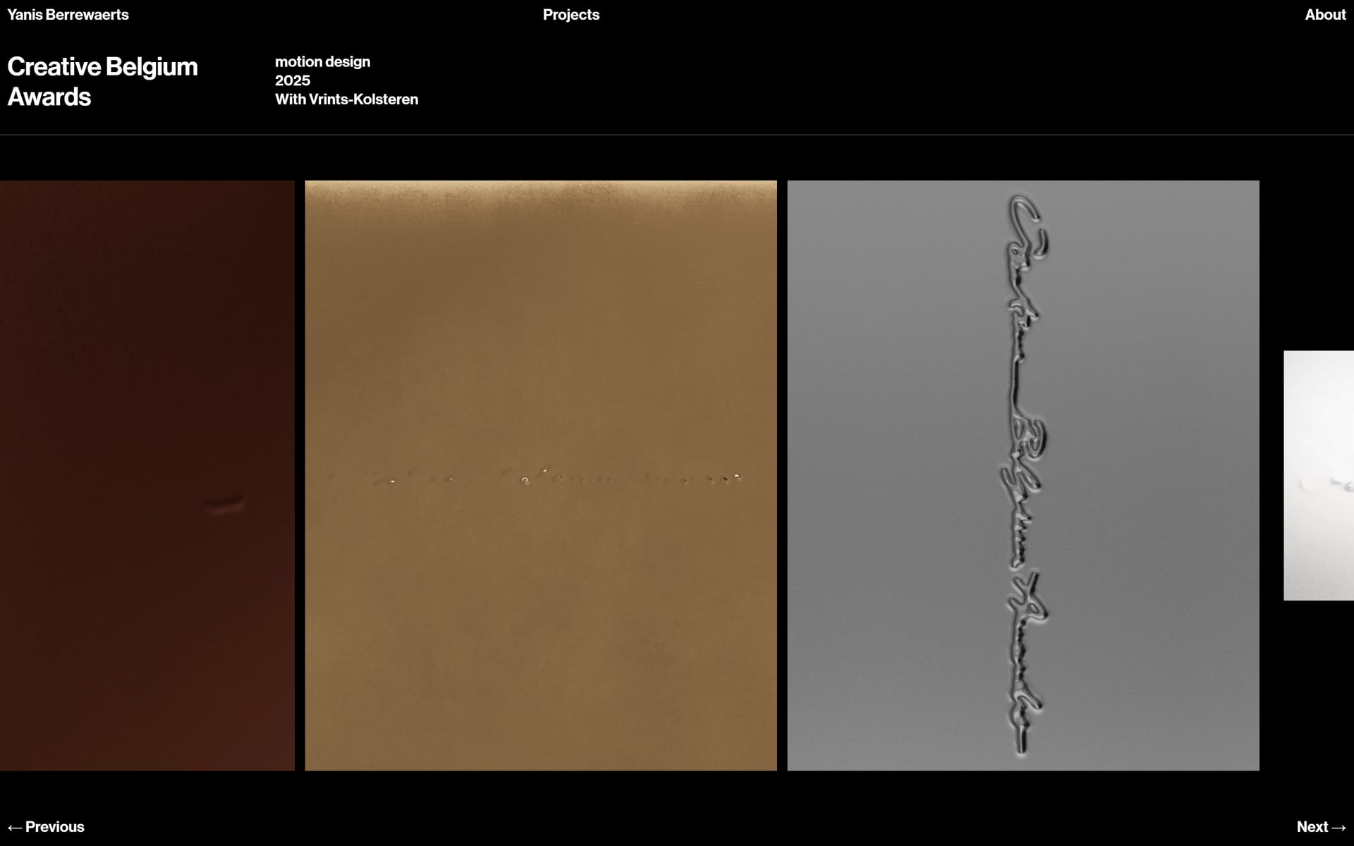 A project page on Yanis Berrewaerts’s site